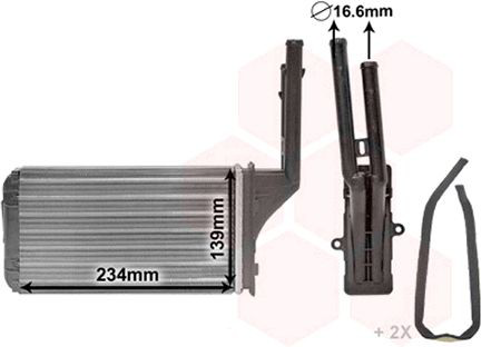 40006049 VAN Wezel Radiador de forno (de aquecedor)